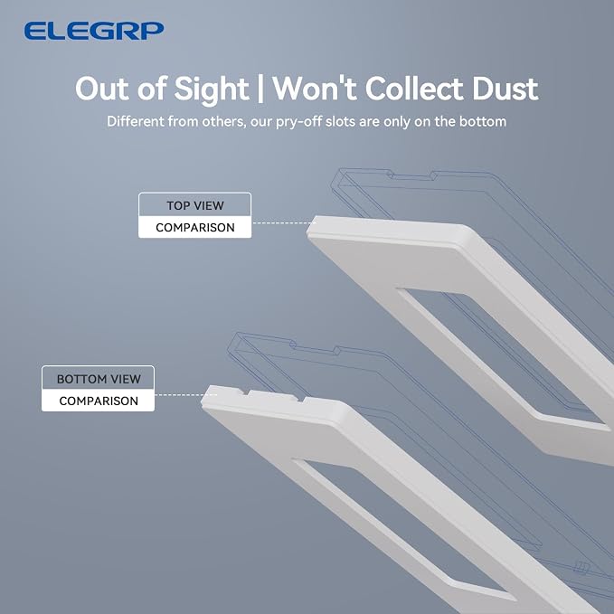 ELEGRP 4-Gang Screwless Decorative Wall Plates, Mid-Size Unbreakable - Image 4