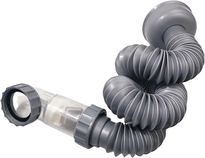 Bathtub Shower Drain Pipe, Low Profile 1 1/2 P Trap, Flexible Tub Drain by HNOYGNU