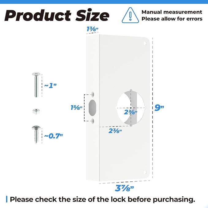 White U 9585 Stainless Steel Lock and Door Reinforcement Plate - Image 2