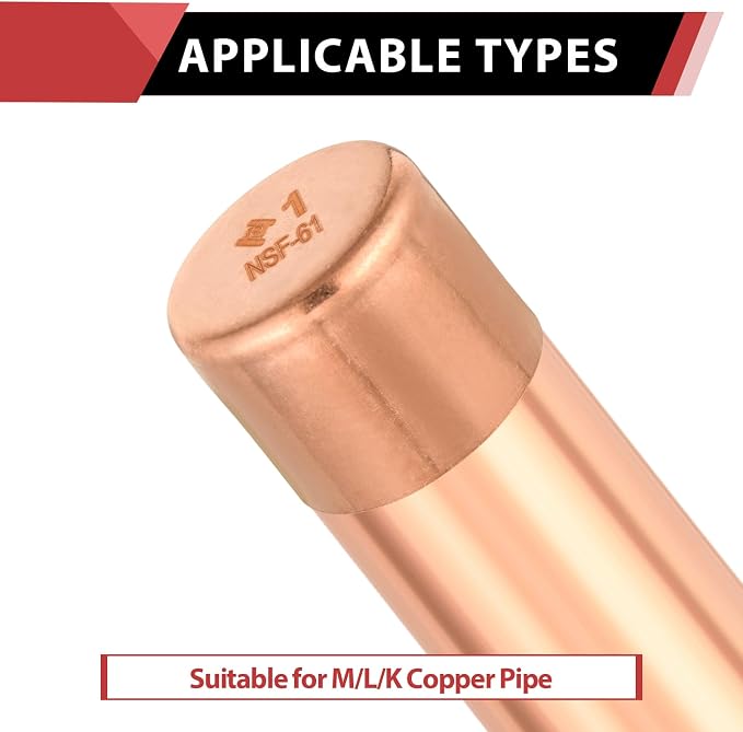 10 Piece EFIELD 1-inch Solder Copper Pipe End Cap | Copper Plumbing Fittings - Image 4