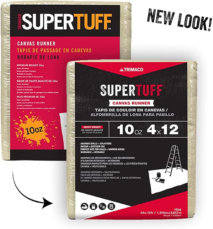 Trimaco 51127 SuperTuff Drop Cloth, 4-feet x 12-feet, 48 Sq Ft - Image 2