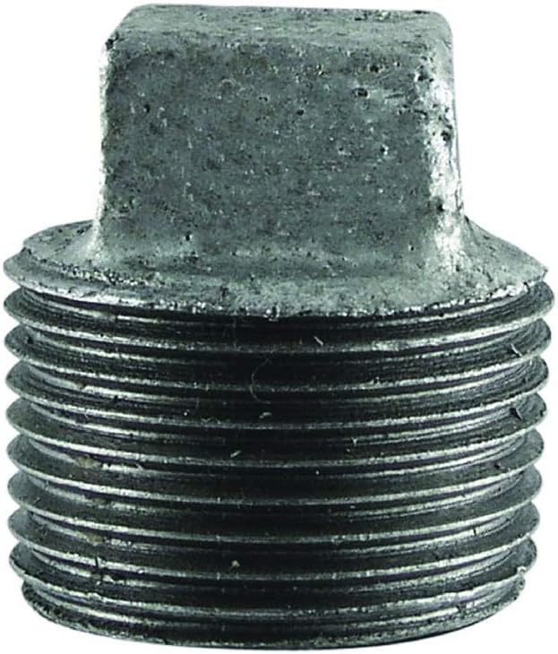 1/2" Plug Fitting, PIPE DECOR Black Malleable Iron Fittings Fit Standard 1/2 - Image 3