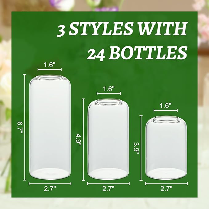 Glass Bud Vases Set of 24, Small Vases - Image 2