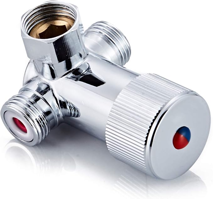 Solid Brass DN15 1/2" Hot and Cold Water Mixing Valve - Image 4