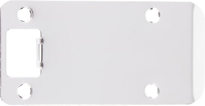 Round Corner Extended Lip Strike Plate, 2-1/4" x 4", Polished Chrome by StoneHarborHardware