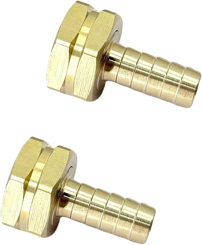 2 Pcs Brass 1/2" Pex to 3/4" GHT Fitting Hose Adapters, 1/2" PEX Male x 3/4" by Smsucfuda