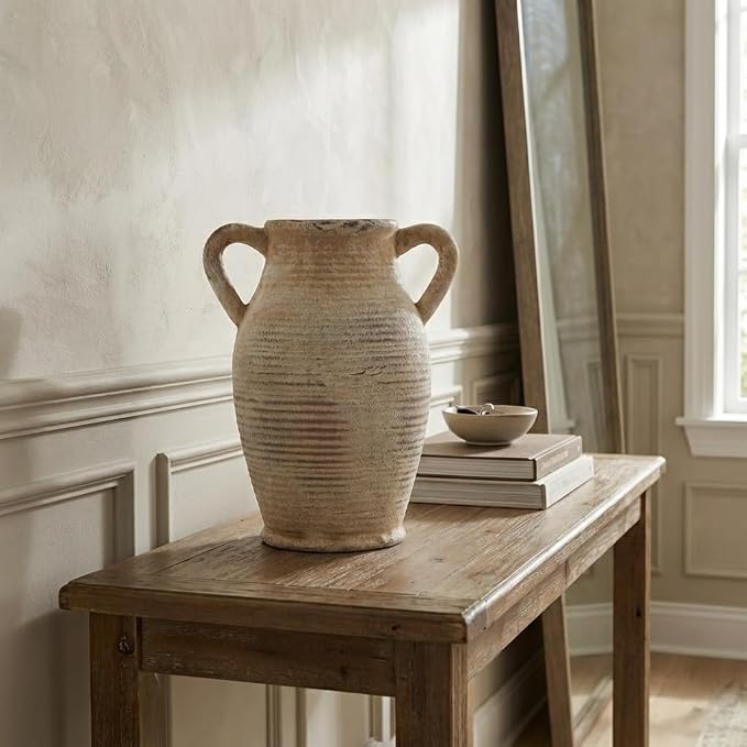 Emotionally Grounded Vase, Vaseking Large Ceramic Rustic Vase - Image 6