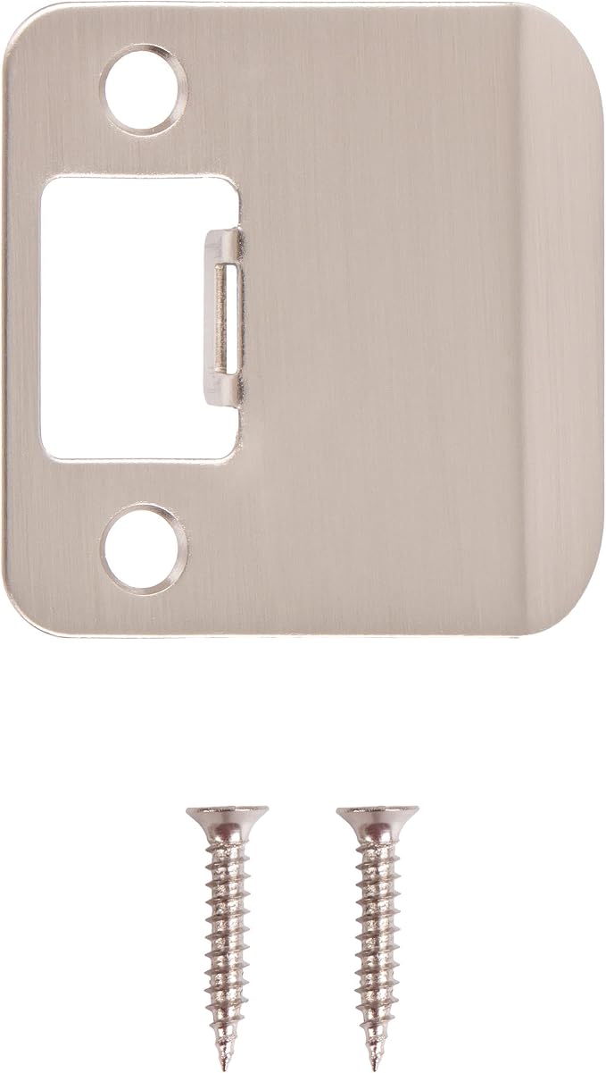 Round Corner Extended Lip Strike, 2-1/4" x 1-3/4", Satin Nickel - Image 2