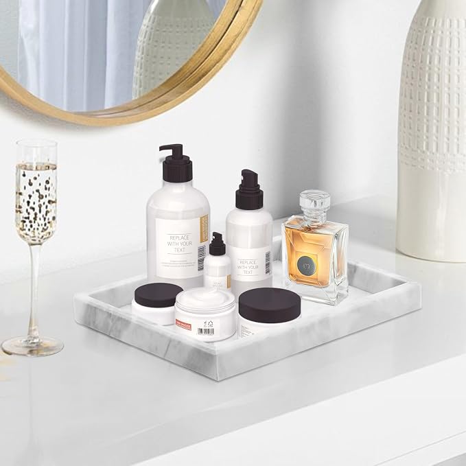 Marble Bathroom Tray, Pure Natural Marble Vanity Tray | marble tray - Image 6