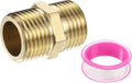 PATIKIL Brass Pipe Fitting, 1/2" BSP Male x 1/2" BS Male Thread Connector Brass by PATIKIL