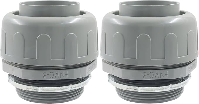 2Pcs 2 Inch NPT Liquid Tight Connector | Nonmetallic Straight, Electrical - Image 2