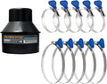 POWERTEC 70472 4 to 2-1/2 Hose Adapter by POWERTEC