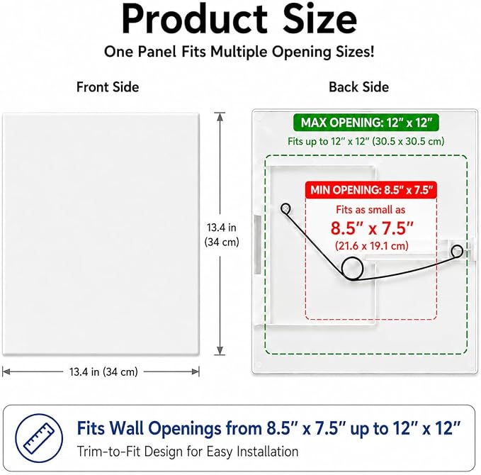 12"x12" Adjustable Spring Loaded Access Panel - Image 2