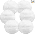 BEISHIDA 12 Inch White Paper Lanterns 6 Packs Hanging Round Chinese Lantern | by Beishida