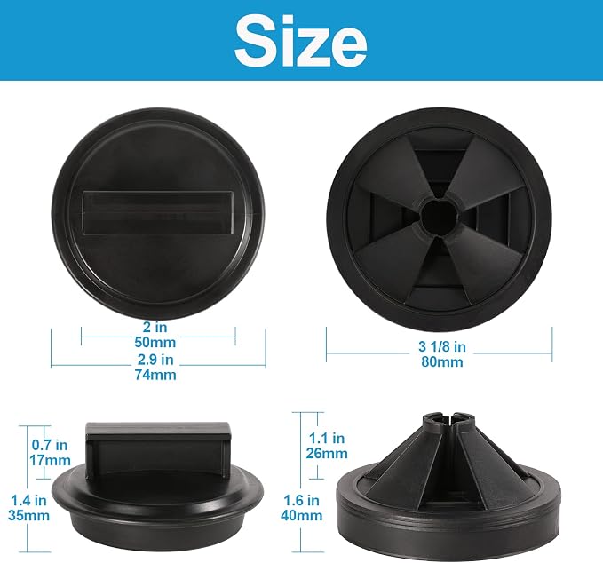 RQYEKDO 3 1/8" Rubber Disposal Splash Guard Fits Waste King, Sinkmaster - Image 6