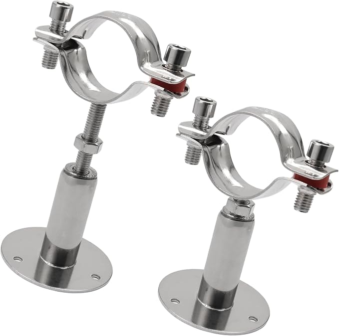 2pcs Adjustable Pipe Support Bracket, 1-1/2 Inch Pipe Clamp | Stainless Steel - Image 7