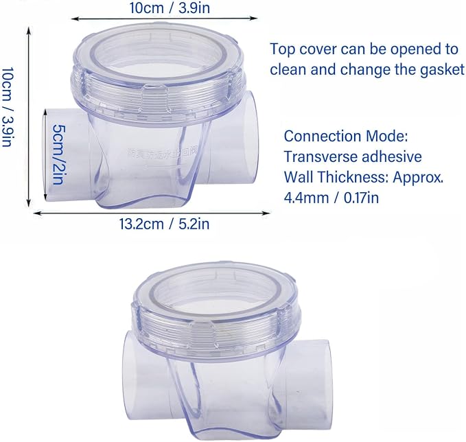 Pvc Inline Check Valve Toilet Backflow Prevention One Way Non Valve - Image 6