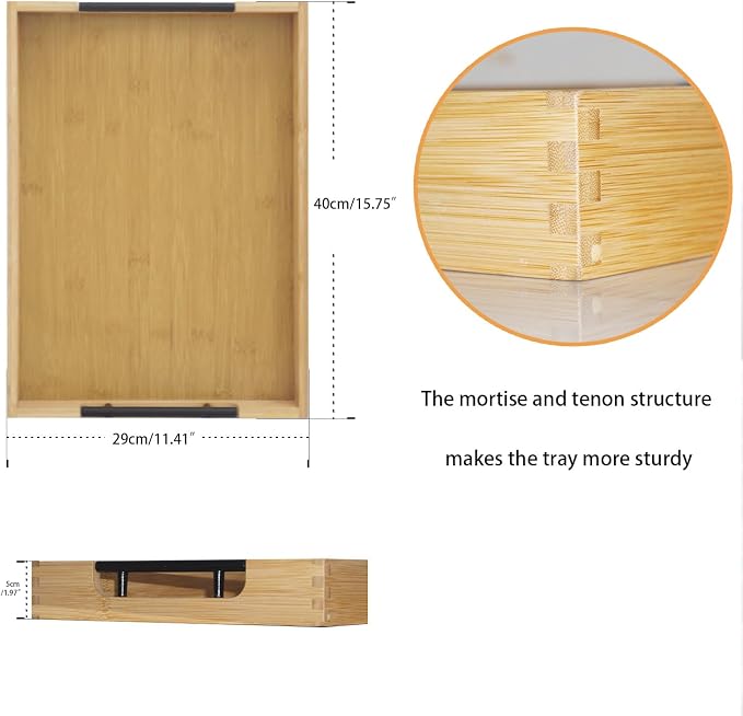 Krismax Wooden Serving Tray - Image 2