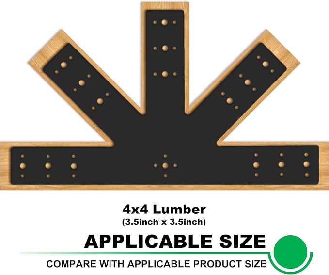 2pcs 24x13.5 Gable Plate Pergola Truss Roof Plate Connector Black | Heavy Duty - Image 5