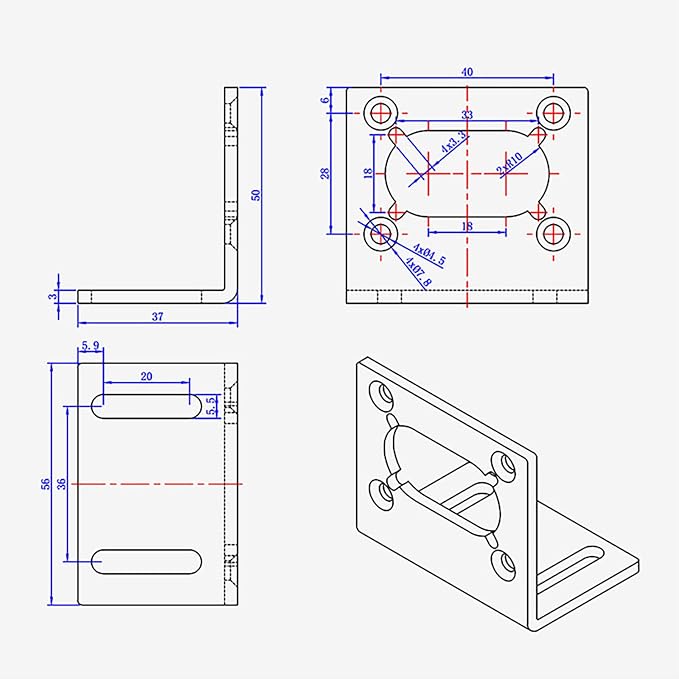 Black 31ZY Motor Mounting Bracket - Image 3