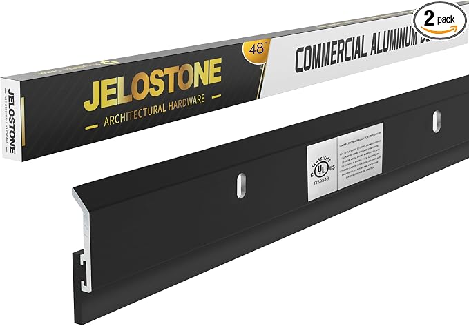 2 Pack - 48'' Commercial Door Bottom Sweep JS-N315, Heavy Duty Aluminum by JELOSTONE