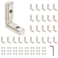 24pcs 3030 Extrusion Connector Corner Bracket Joint Silver | 3030 Extruded by SeekLiny