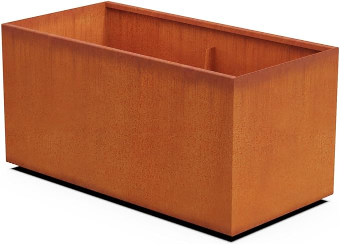 Corten Steel Planters Large Rectangular Planters by Plantercraft