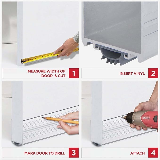 MD Building U-Shape Screw-On Under Door Seal - Image 4