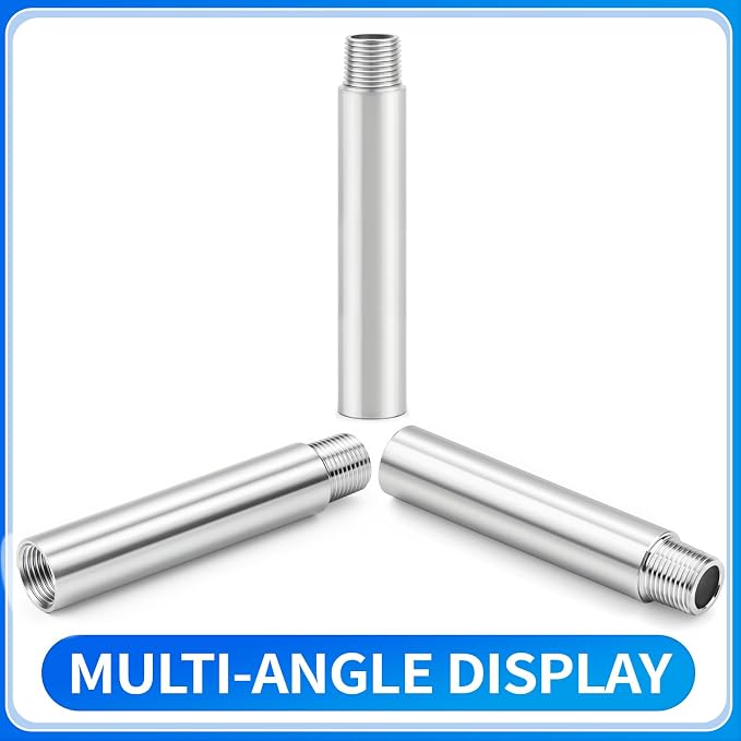 ChillWaves 304 Stainless Steel Pipe Fitting, Nipple Cast Pipe 2" NPT Male x 2" - Image 3