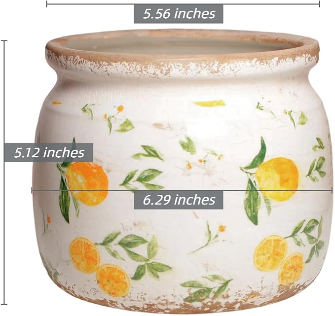 Lemon Ceramic Planter, Italian Mediterranean Flower Pot - Image 6