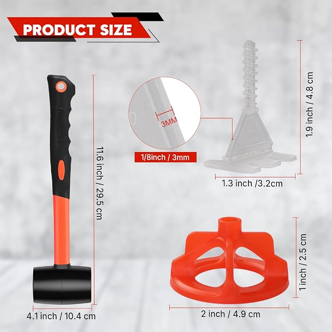 Tile Leveling System 1/8", Effortless DIY Install, Precision Gap Control - Image 2