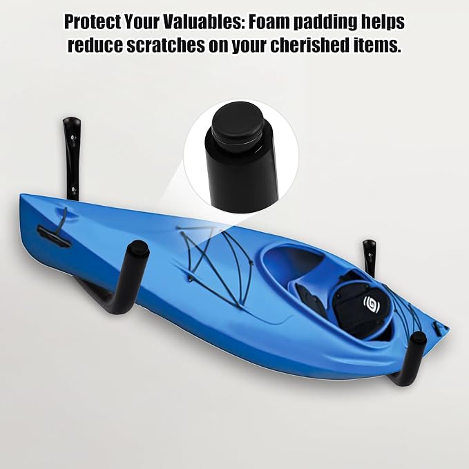 Heavy Duty Garage Storage Hooks, 100 LB Wall Mount Kayak Rack - Image 4