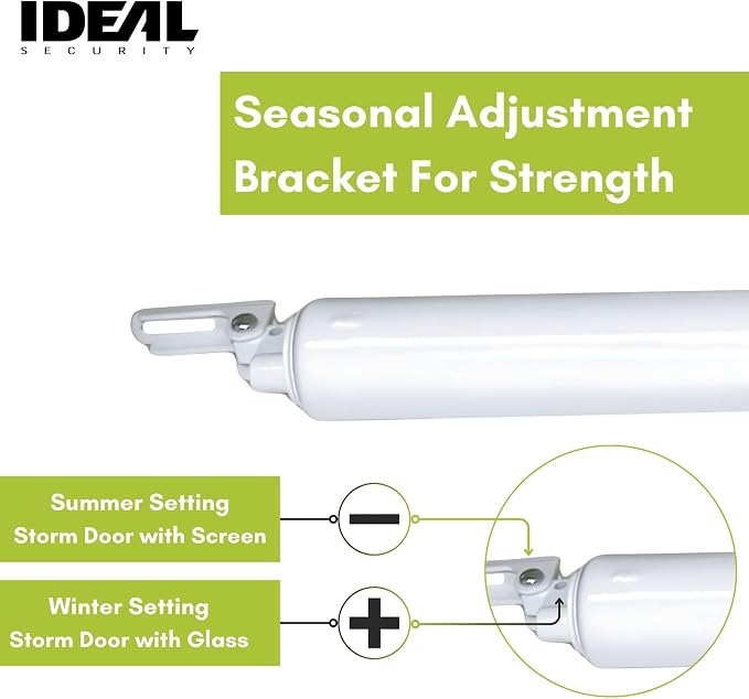 Ideal Security Model 1730 Heavy Duty Pneumatic Screen and Storm Door Closer - Image 5