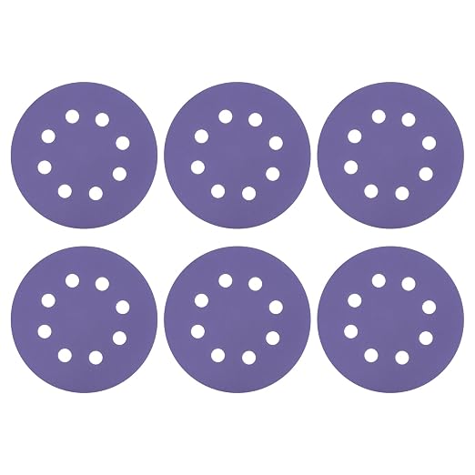 HARFINGTON 10Pcs 5Inch Sanding Disc 8 Hole 1000Grit Purple Aluminum Oxide | by HARFINGTON