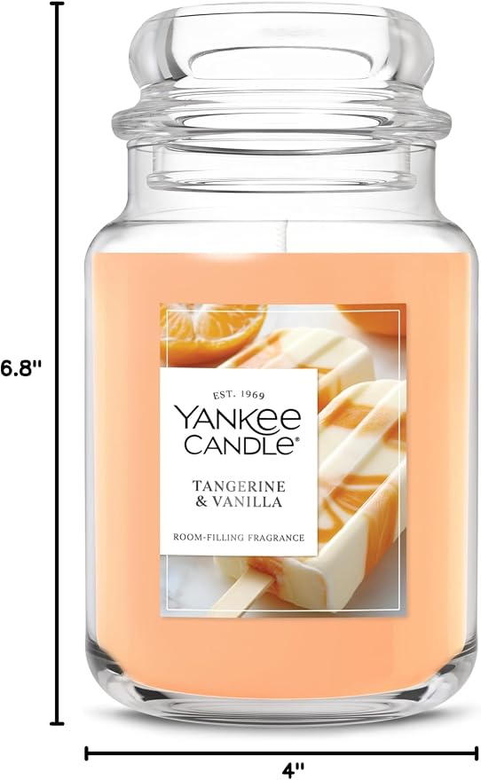 Yankee Candle Tangerine & Vanilla Scented Candle, 22oz Large Jar - Image 8