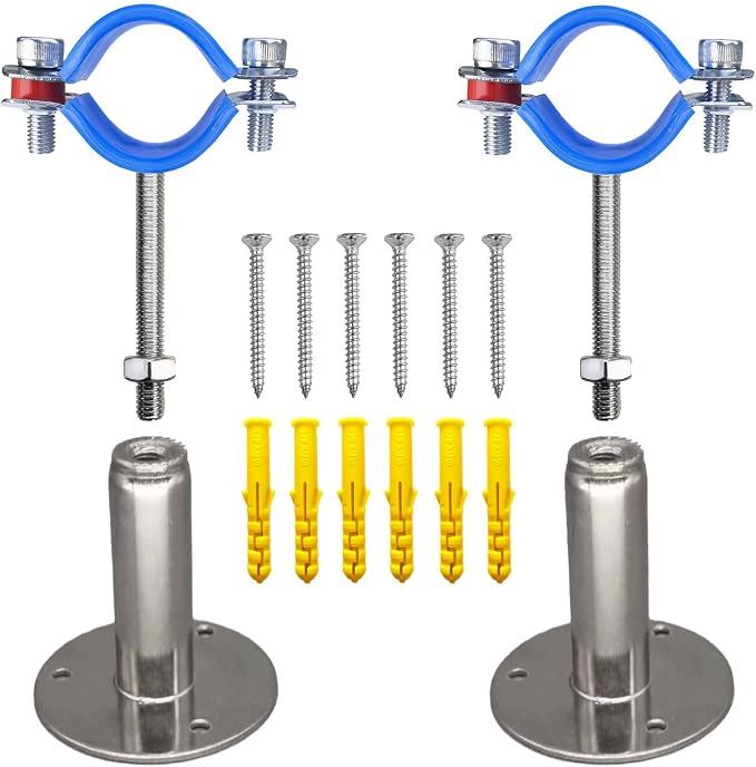 Wall Mount Ceiling Mount Pipe Supports, Adjustable Pipe Clamps - Image 5
