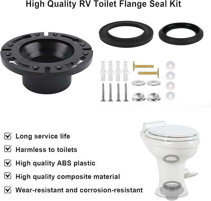 385345892 RV Toilet Seal & Floor Flange Kit - Image 7