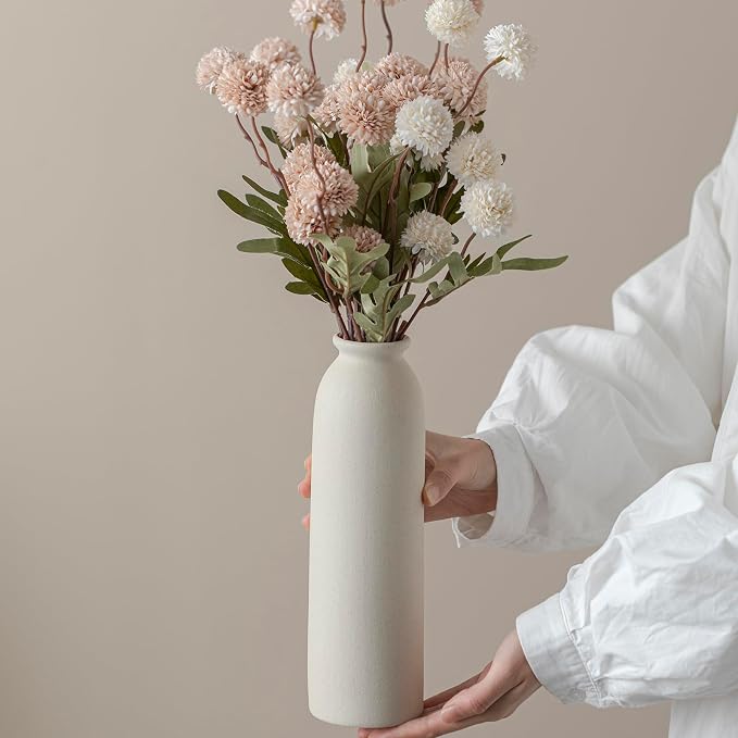 Ceramic Vase Set-3, 10.3 Inch Tall Flower Vases - Image 4