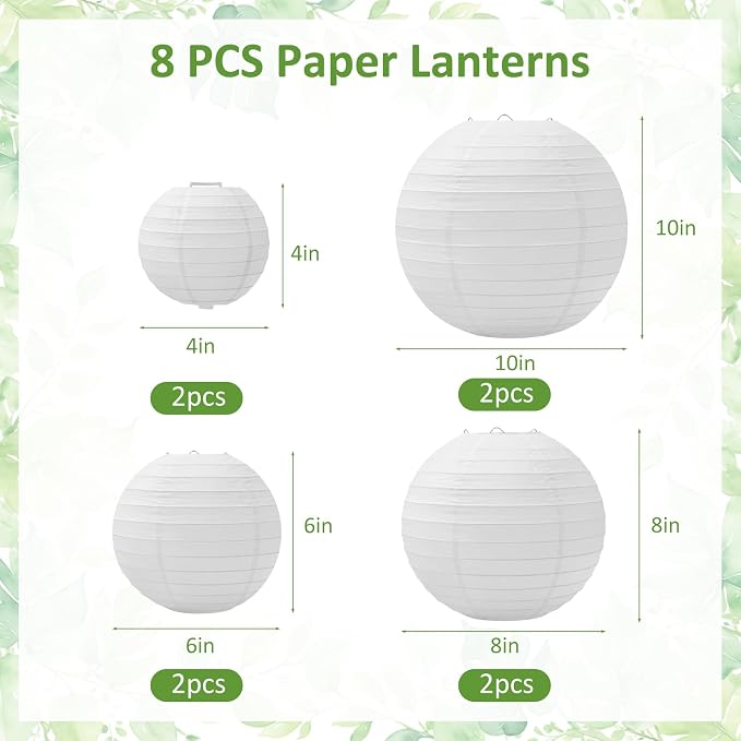 8 PCS Paper Lanterns, Home Decor, Party Decoration - Image 2