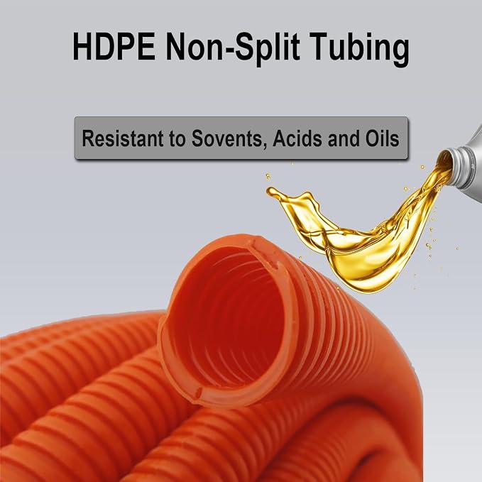 Flexible Polyethylene HDPE Non-Split Corrugated Wire Loom Tubing - Image 5