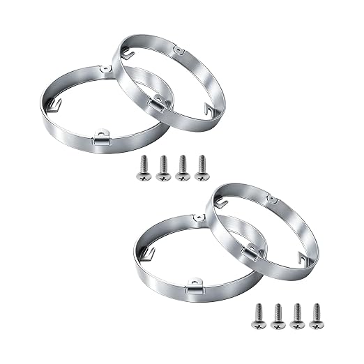 4 Inch Round Pan Box Extension Ring 57111 Fits Ceiling Box, 4 Pack, Metal | by Unknown