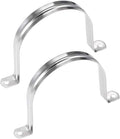 2 Pcs 5inch Rigid Pipe Strap, Two Hole Stainless Steel Strap U Bracket by Unknown