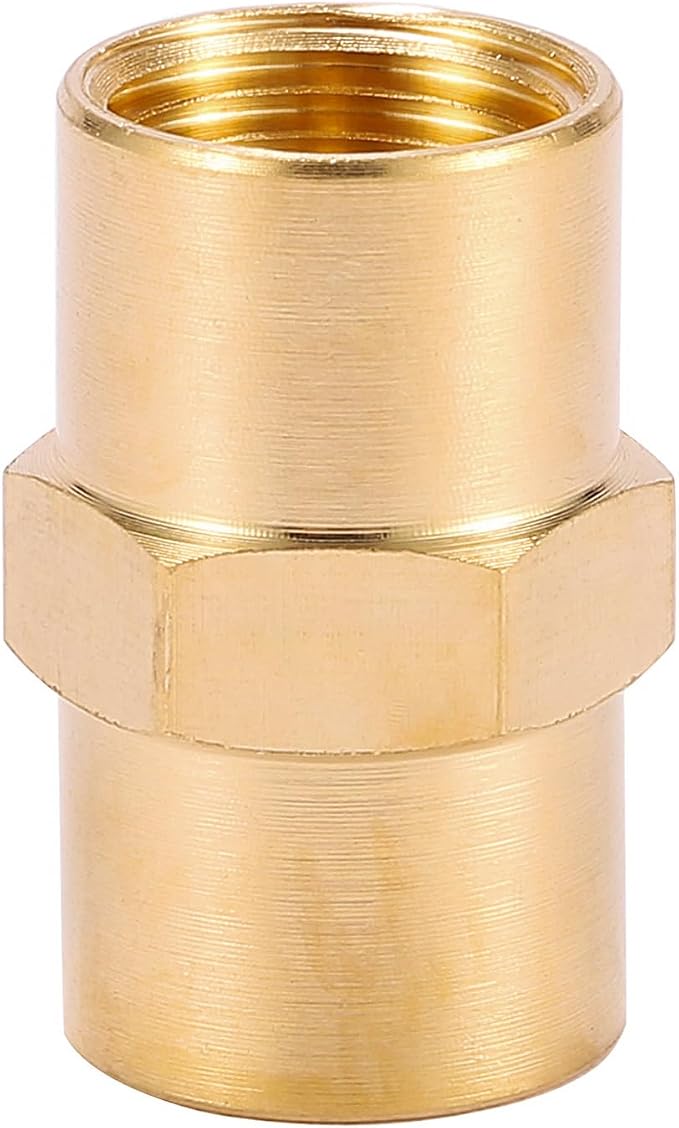 2 Pack 1/8" x 1/8" NPT Coupler, Brass Female Pipe Fitting | - Image 4
