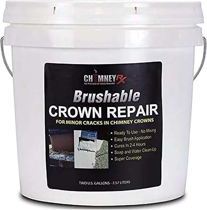 ChimneyRx 300014 Brushable Chimney Crown Repair – Elastomeric & Waterproof by CHIMNEYRX