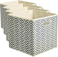 Amazon Basics Collapsible Cube Storage Organizer Bins, 10.5 x 10.5 x 11 inches by AmazonBasics