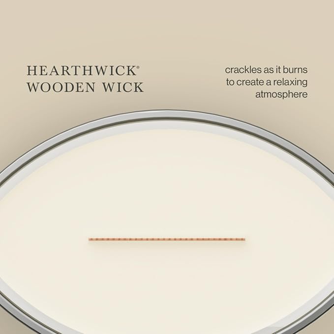 WoodWick White Teak Gifts for Women and Men, 16 oz Ellipse Candle - Image 5
