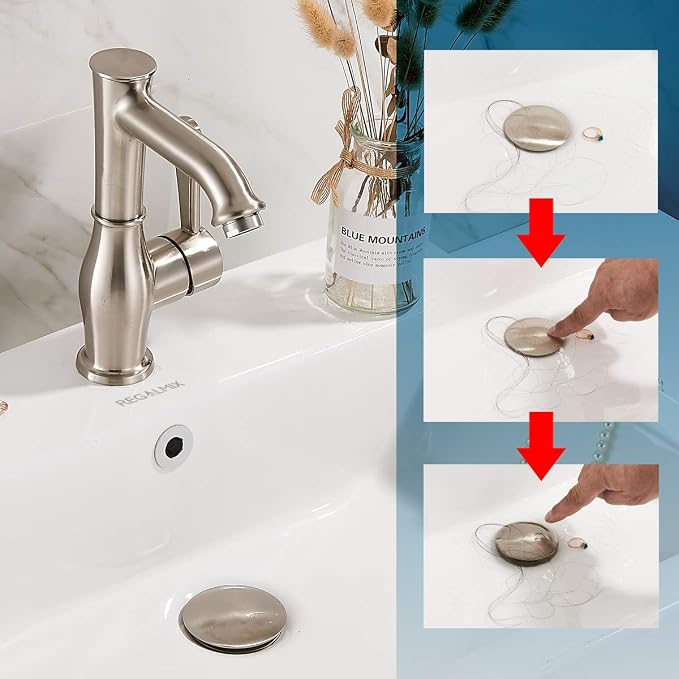 Vessel Sink Drain for Bathroom, Pop-up Drain - Image 3