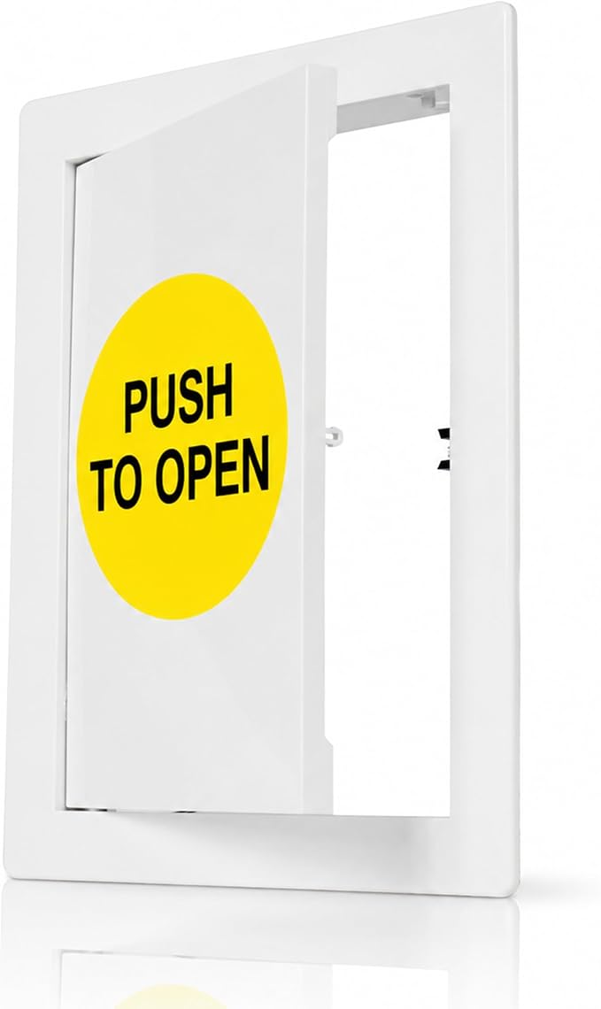 Vent Systems 6" x 8" Push-to-Open ABS Access Door – White Plastic Access Panel by VentSystems