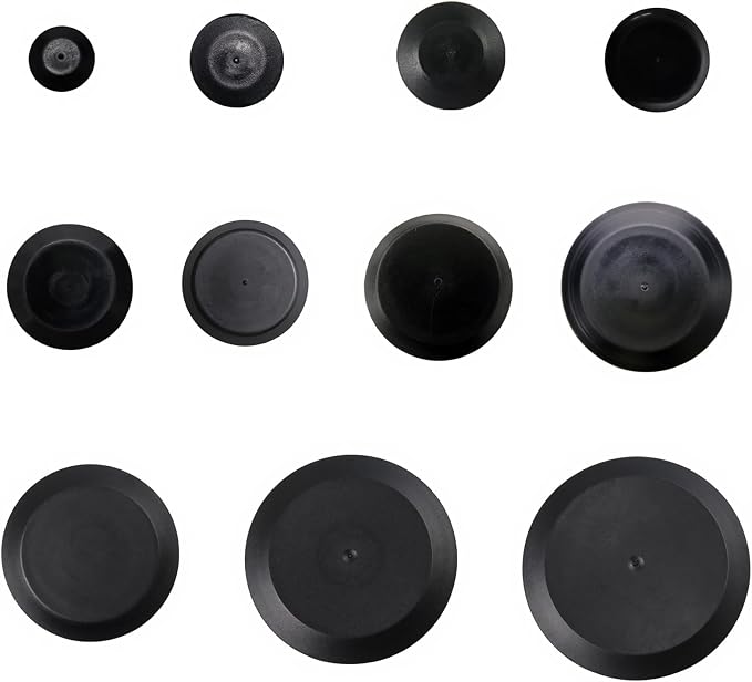 110pcs Flush Mount Black Hole Plug Assortment by Woodzdon