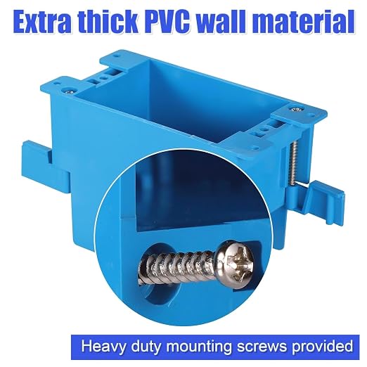 24 Pack 1-Gang Old Work Retrofit Electrical Box, 14 Cu. in. PVC Junction Box - Image 5